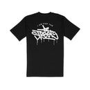 Back view of the Tire Streets 'For the Streets' T-shirt showcasing bold 'I Am For The Streets' text in a graffiti style across the upper back.