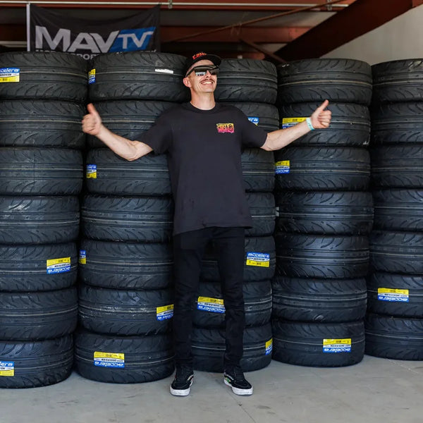 Adam LZ & A Stack of Tires -Accelera 651 Sport - 200TW track and drift tire