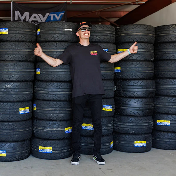 Adam LZ & A Stack of Tires -Accelera 651 Sport - 200TW track and drift tire