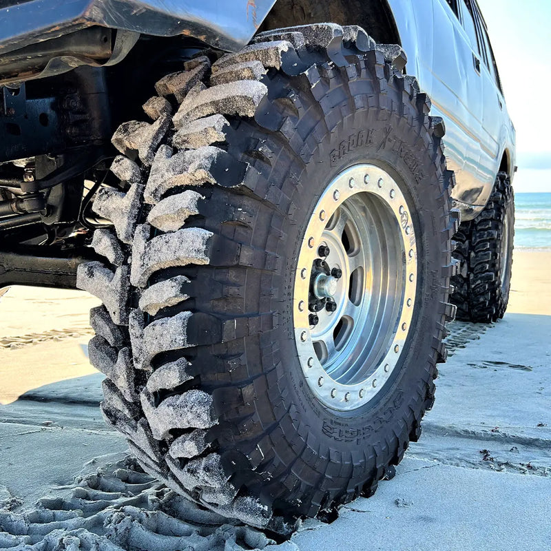 Accelera Badak X-Treme - extreme mud terrain tire on the beach